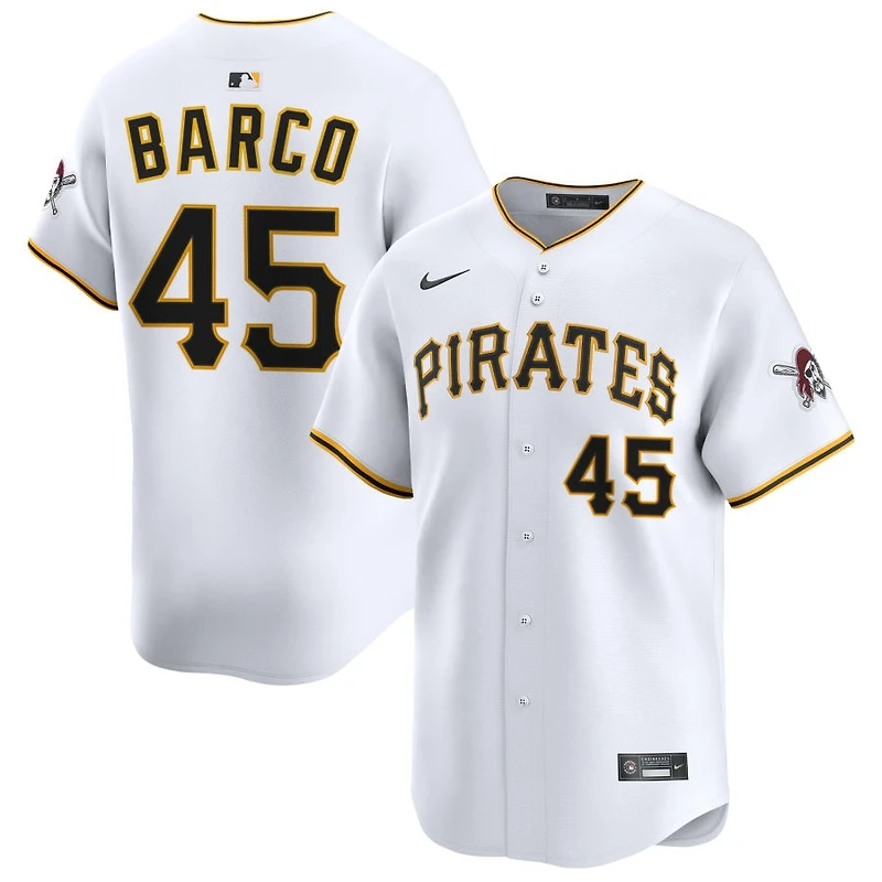 Hunter Barco Men's Nike White Pittsburgh Pirates Home Limited Custom Jersey