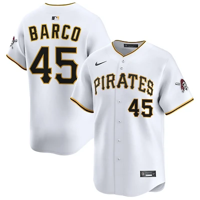 Hunter Barco Men's Nike White Pittsburgh Pirates Home Limited Custom Jersey