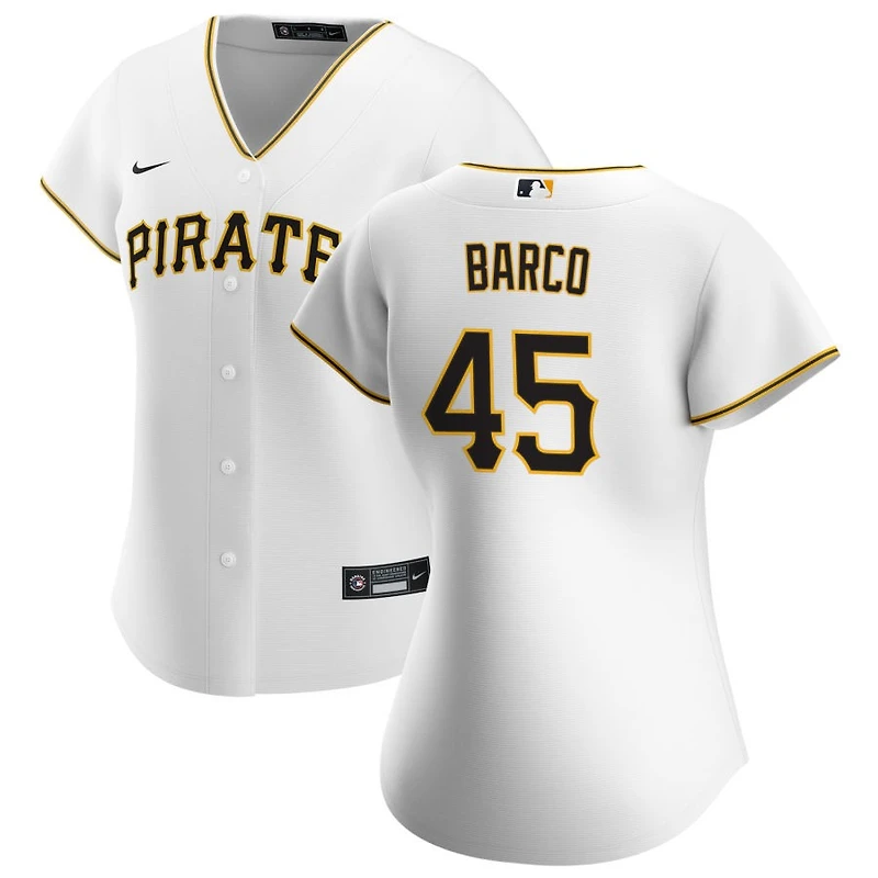 Hunter Barco Women's Nike White Pittsburgh Pirates Home Replica Custom Jersey