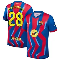 Roony Bardghji Men's Nike Blue Barcelona 2025/26 Fourth Replica Custom Jersey