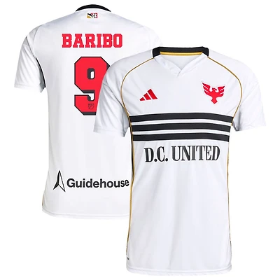 Tai Baribo Men's adidas White D.C. United 2025 Third Replica Custom Jersey