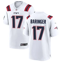 Bryce Baringer Men's Nike White New England Patriots Custom Game Jersey