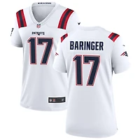 Bryce Baringer Women's Nike New England Patriots White Custom Game Jersey