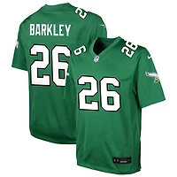 Saquon Barkley Youth Nike Kelly Green Philadelphia Eagles Alternate Custom Game Jersey