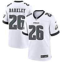 Saquon Barkley Men's Nike White Philadelphia Eagles Custom Game Jersey