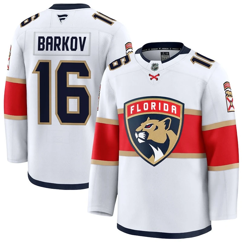 Aleksander Barkov Men's Fanatics White Florida Panthers Away Premium Custom Jersey