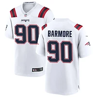 Christian Barmore Men's Nike White New England Patriots Custom Game Jersey