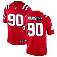 Christian Barmore Men's Nike Red New England Patriots Alternate Custom Jersey
