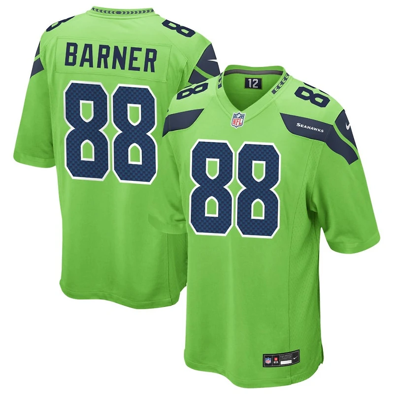 AJ Barner Men's Nike Neon Green Seattle Seahawks Alternate Custom Game Jersey