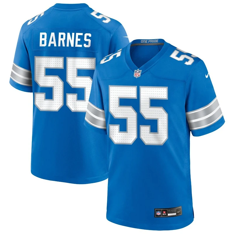 Derrick Barnes Men's Nike Blue Detroit Lions Custom Game Jersey