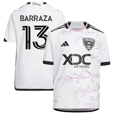 Luis Barraza Youth adidas White D.C. United 2023 The Cherry Blossom Kit Replica Custom Jersey