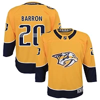 Justin Barron Youth Yellow Nashville Predators Home Premier Custom Jersey
