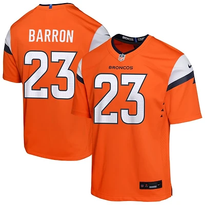 Jahdae Barron Youth Nike  Orange Denver Broncos Mile High Collection Custom Game Jersey