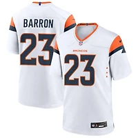Jahdae Barron Men's Nike White Denver Broncos Custom Game Jersey