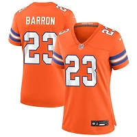Jahdae Barron Women's Nike Orange Denver Broncos Mile High Collection 1977 Throwback Custom Game Jersey
