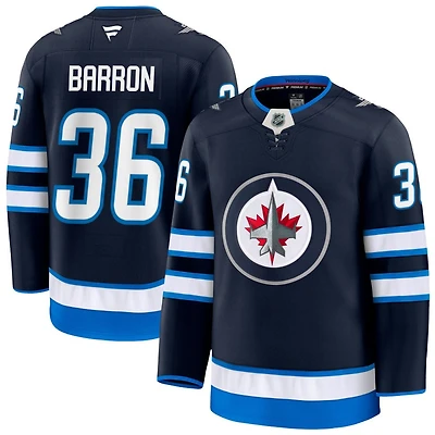 Morgan Barron Men's Fanatics Navy Winnipeg Jets Home Premium Custom Jersey