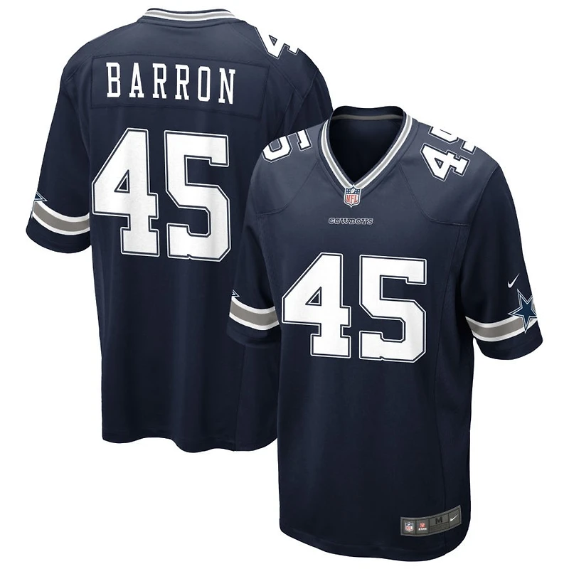 Justin Barron Men's Nike Navy Dallas Cowboys Custom Game Jersey