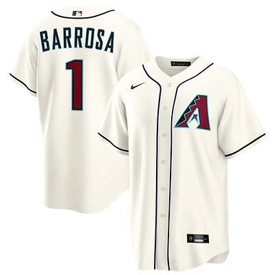 Jorge Barrosa Men's Nike  Cream Arizona Diamondbacks Home Custom Replica Jersey