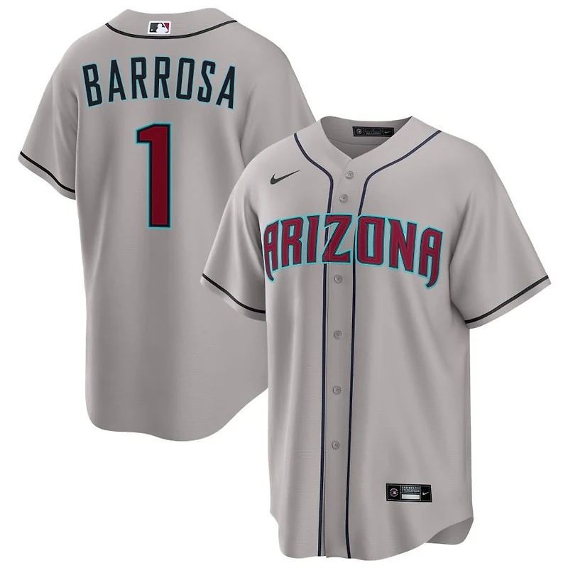 Jorge Barrosa Men's Nike Gray Arizona Diamondbacks Road Custom Replica Jersey