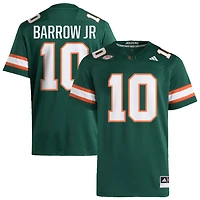 Simeon Barrow Jr Men's adidas  Green Miami Hurricanes NIL Pick-A-Player Alternate Premier Football Jersey