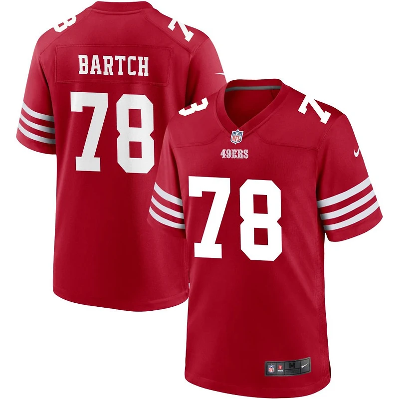 Ben Bartch Men's Nike Scarlet San Francisco 49ers Custom Jersey
