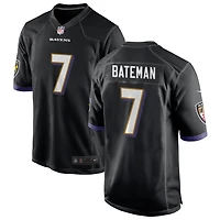 Rashod Bateman Men's Nike Black Baltimore Ravens Alternate Custom Game Jersey