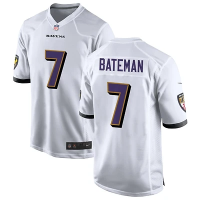 Rashod Bateman Men's Nike White Baltimore Ravens Custom Game Jersey