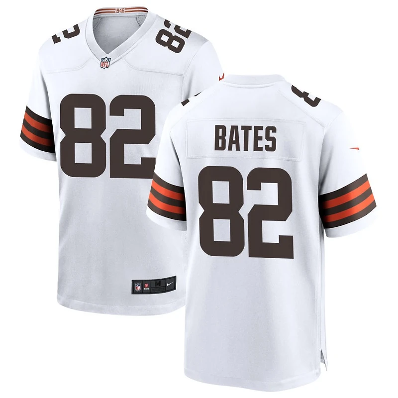 Brenden Bates Men's Nike White Cleveland Browns Custom Game Jersey