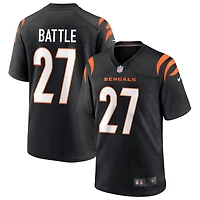 Jordan Battle Men's Nike Black Cincinnati Bengals Game Custom Jersey