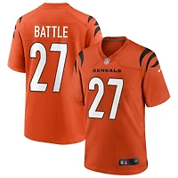 Jordan Battle Youth Nike Orange Cincinnati Bengals Alternate Game Custom Jersey