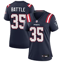 Miles Battle Women's Nike Navy New England Patriots Custom Game Jersey