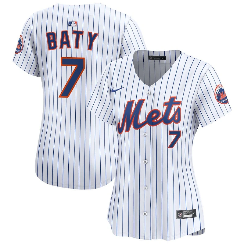 Brett Baty Women's Nike  White New York Mets Home Limited Custom Jersey