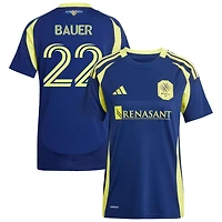 Josh Bauer Women's adidas  Navy Nashville SC 2025 The Heart of Nashville Kit Replica Custom Jersey