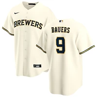 Jake Bauers Men's Nike Cream Milwaukee Brewers Home Replica Custom Jersey