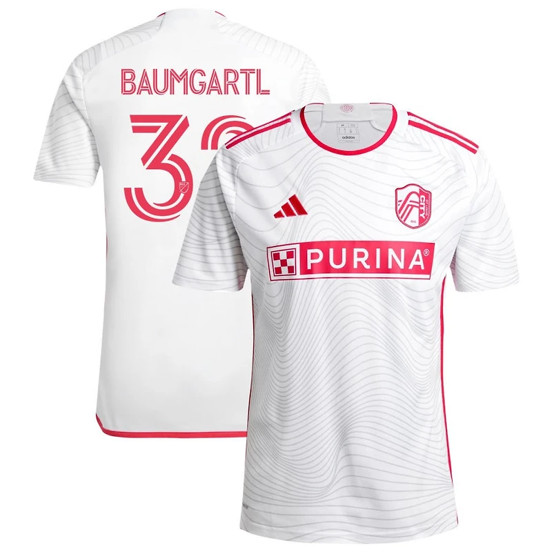 Timo Baumgartl Men's adidas  White St. Louis City SC 2024 The Confluence Kit Replica Custom Jersey
