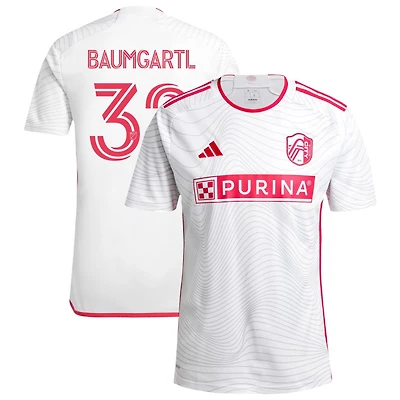 Timo Baumgartl Men's adidas  White St. Louis City SC 2024 The Confluence Kit Replica Custom Jersey