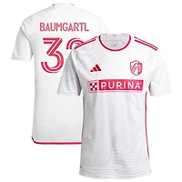 Timo Baumgartl Men's adidas  White St. Louis City SC 2024 The Confluence Kit Replica Custom Jersey