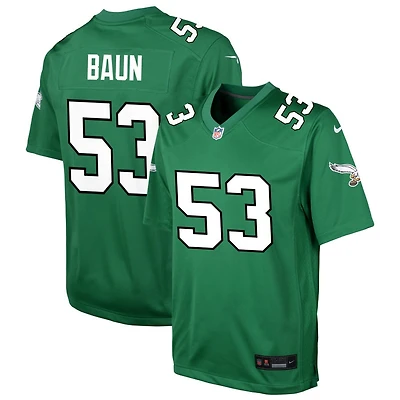 Zack Baun Youth Nike Kelly Green Philadelphia Eagles Alternate Custom Game Jersey