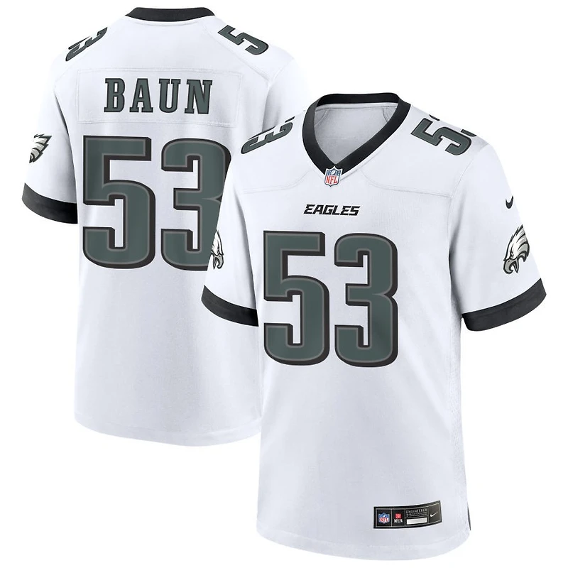 Zack Baun Men's Nike White Philadelphia Eagles Custom Game Jersey