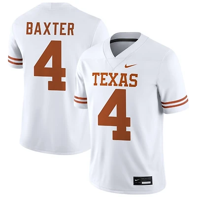 CJ Baxter Men's Nike White Texas Longhorns NIL Pick-A-Player Game Jersey