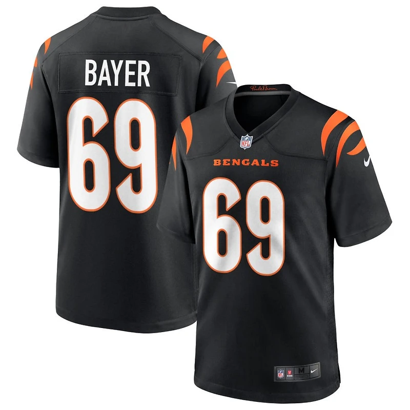Jacob Bayer Men's Nike Black Cincinnati Bengals Game Custom Jersey