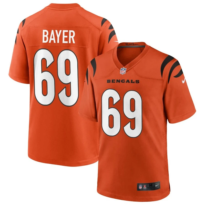 Jacob Bayer Youth Nike Orange Cincinnati Bengals Alternate Game Custom Jersey