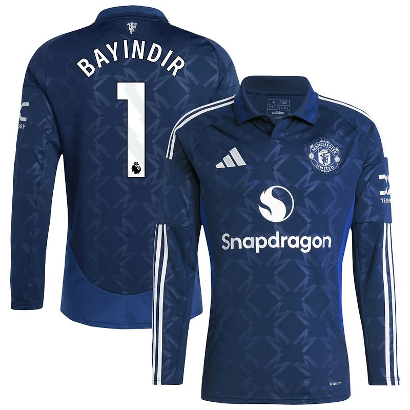 Altay Bayindir Men's adidas Navy Manchester United 2024/25 Away Replica Long Sleeve Custom Jersey
