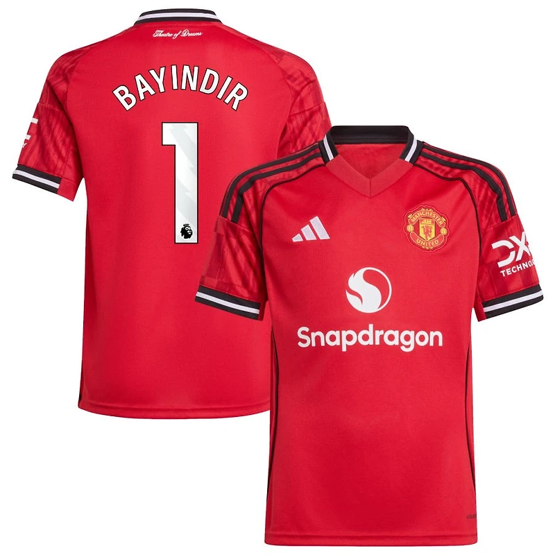 Altay Bayindir Youth adidas Red Manchester United Home 2025/26 Custom Replica Jersey