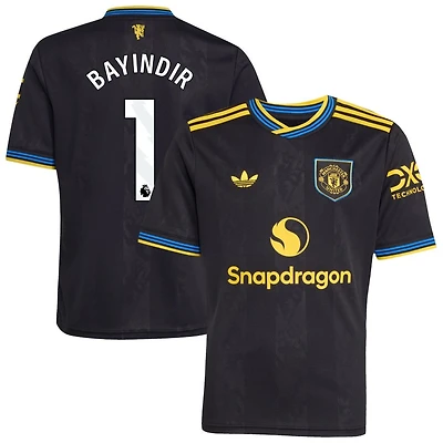 Altay Bayindir Youth adidas Black Manchester United 2025/26 Third Replica Custom Jersey