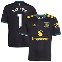 Altay Bayindir Youth adidas  Black Manchester United 2025/26 Third Replica Custom Jersey
