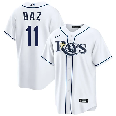 Shane Baz Men's Nike  White Tampa Bay Rays Home Custom Replica Jersey