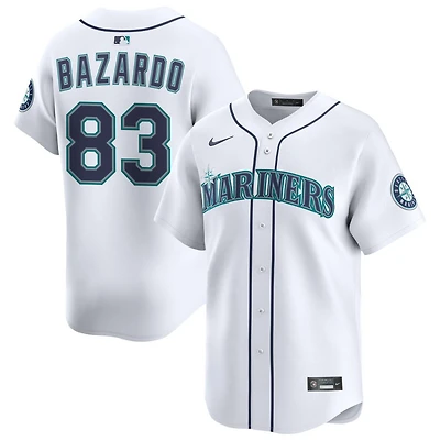 Eduard Bazardo Men's Nike White Seattle Mariners Home Limited Custom Jersey