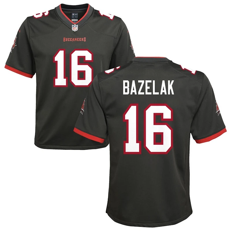 Connor Bazelak Youth Nike Pewter Tampa Bay Buccaneers Alternate Custom Game Jersey