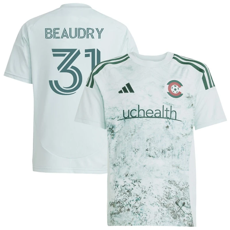 Adam Beaudry Youth adidas  Green Colorado Rapids 2025 Headwaters Replica Custom Jersey